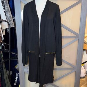 Magaschoni Black Longline Jumpsuit with Gold Accents